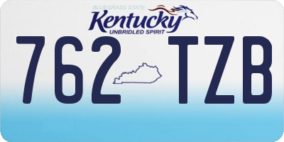 KY license plate 762TZB