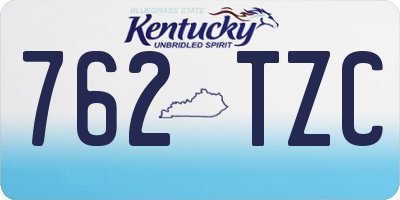KY license plate 762TZC