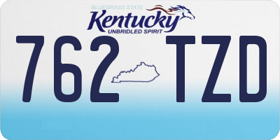 KY license plate 762TZD