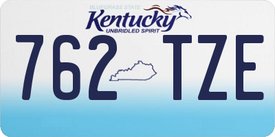 KY license plate 762TZE