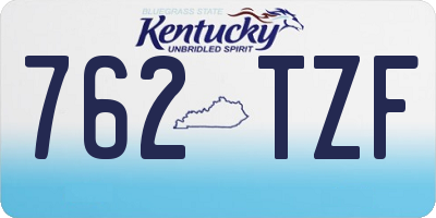 KY license plate 762TZF