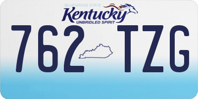 KY license plate 762TZG