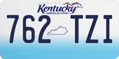 KY license plate 762TZI