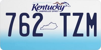 KY license plate 762TZM