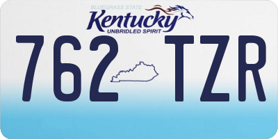 KY license plate 762TZR