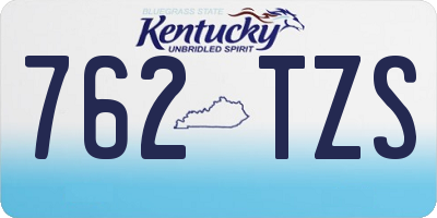 KY license plate 762TZS