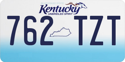 KY license plate 762TZT