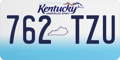 KY license plate 762TZU