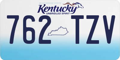 KY license plate 762TZV
