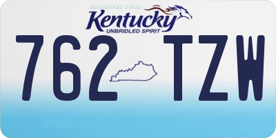 KY license plate 762TZW