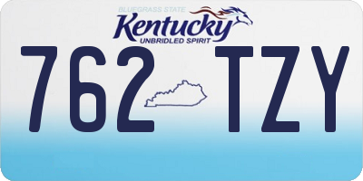 KY license plate 762TZY