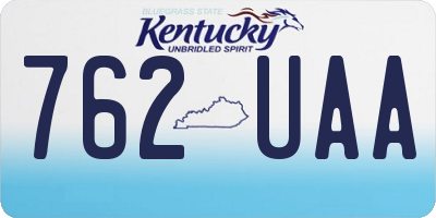 KY license plate 762UAA