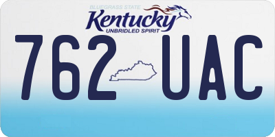 KY license plate 762UAC