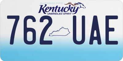 KY license plate 762UAE