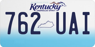 KY license plate 762UAI
