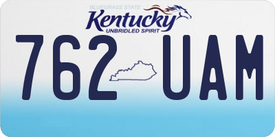 KY license plate 762UAM
