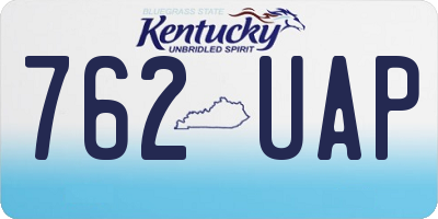 KY license plate 762UAP