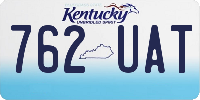KY license plate 762UAT
