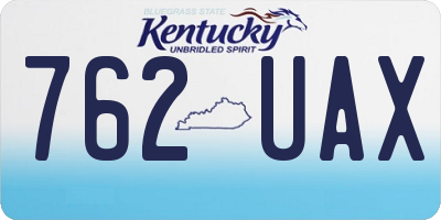 KY license plate 762UAX