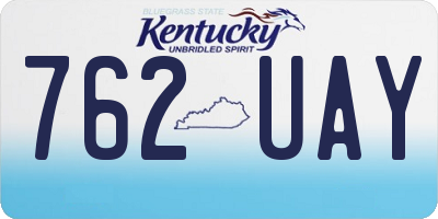 KY license plate 762UAY
