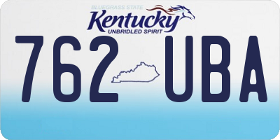 KY license plate 762UBA