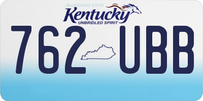 KY license plate 762UBB