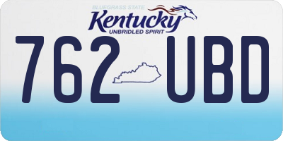 KY license plate 762UBD