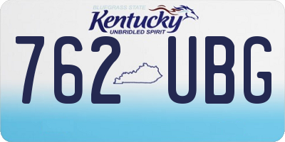 KY license plate 762UBG