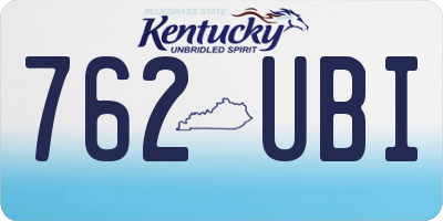 KY license plate 762UBI