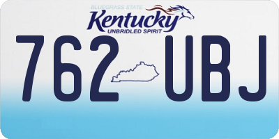 KY license plate 762UBJ