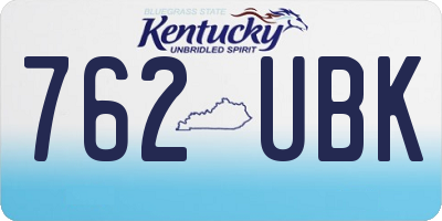 KY license plate 762UBK