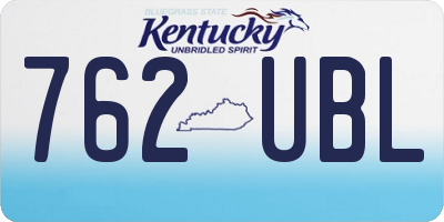KY license plate 762UBL
