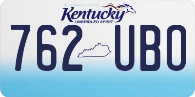 KY license plate 762UBO