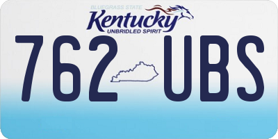 KY license plate 762UBS