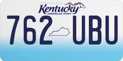 KY license plate 762UBU