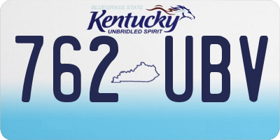KY license plate 762UBV