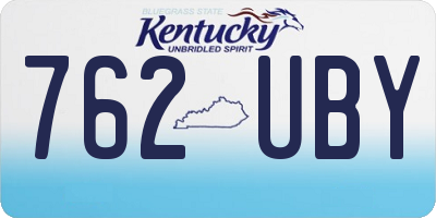 KY license plate 762UBY