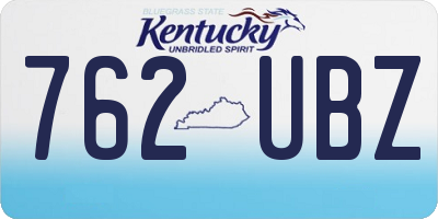 KY license plate 762UBZ