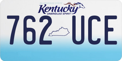 KY license plate 762UCE