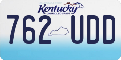 KY license plate 762UDD