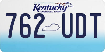 KY license plate 762UDT