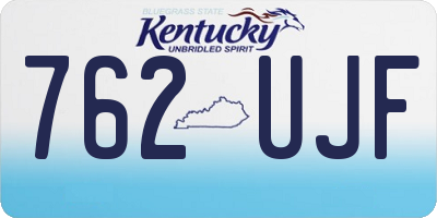 KY license plate 762UJF
