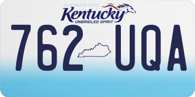 KY license plate 762UQA