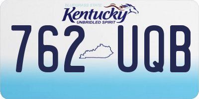 KY license plate 762UQB