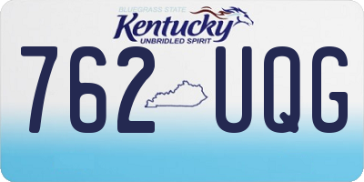 KY license plate 762UQG
