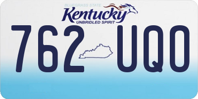 KY license plate 762UQO