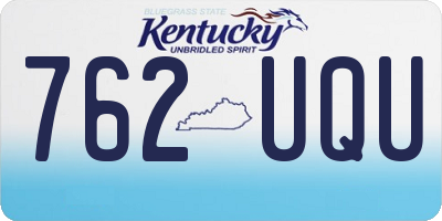 KY license plate 762UQU