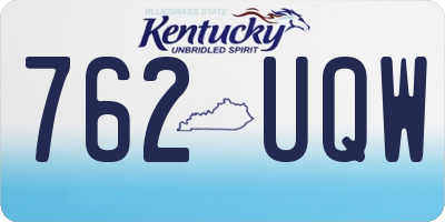 KY license plate 762UQW