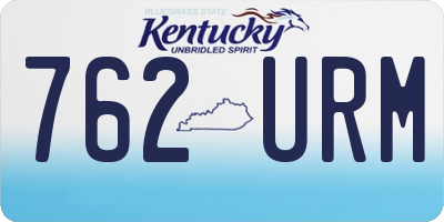 KY license plate 762URM