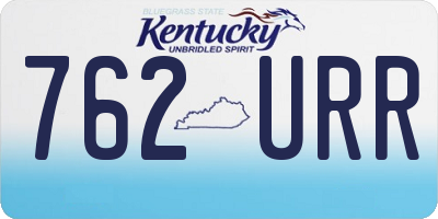 KY license plate 762URR